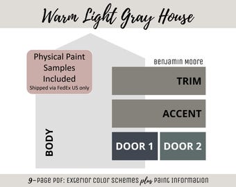 Exterior Home Paint Color Scheme Benjamin Moore Paint Selection Color Palette Exterior House Design Color Consult Paint Idea Warm Light Gray