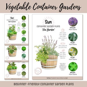 Easy Edible Container Garden Plan Vegetable Herb Garden Design Beginner-Friendly Garden Guide How-To Kitchen Garden Layout Kids Theme Garden