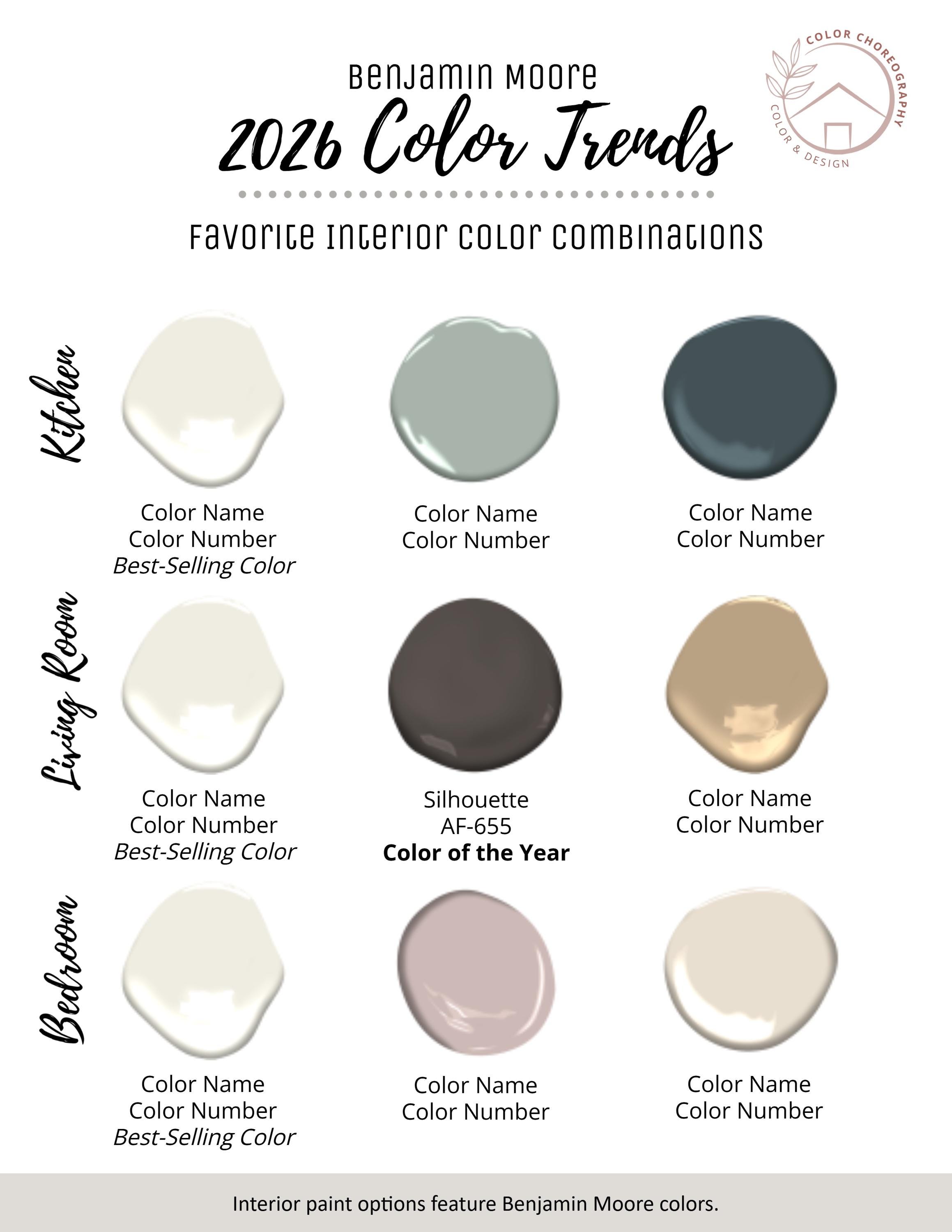 2026 Color Trends Benjamin Moore Interior Home Paint Color Scheme ...