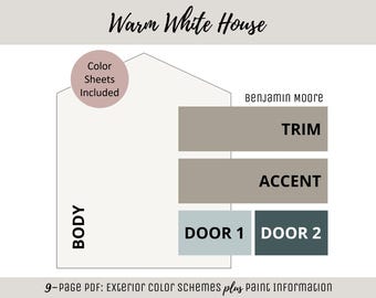 Exterior Home Paint Color Scheme Benjamin Moore Paint Selection Color Palette Exterior House Design Color Consult Paint Ideas Warm White