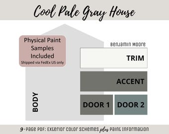 Exterior Home Paint Color Scheme Benjamin Moore Paint Selection Color Palette Whole House Design Color Consult Paint Ideas Cool Pale Gray