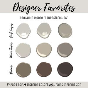 Interior Home Farbe Farbschema Benjamin Moore Farbtrend Beliebte Farbpalette Bestseller Taupe Braun Neutral Designer Lieblingsfarbe