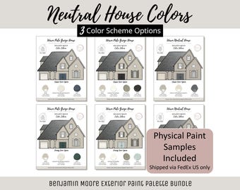 Exterior Home Paint Color Scheme Benjamin Moore Paint Selection Color Palette Exterior Design Color Consult Paint Ideas Neutral House Bundle