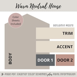 Exterior Home Paint Color Scheme Benjamin Moore Paint Selection Color Palette Exterior House Design Color Consult Paint Ideas Warm Neutral