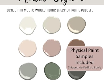 Modern Organic Paint Palette Whole Home Interior Color Guide Benjamin Moore Coordinating Paint Color Neutral House Renovation Planner