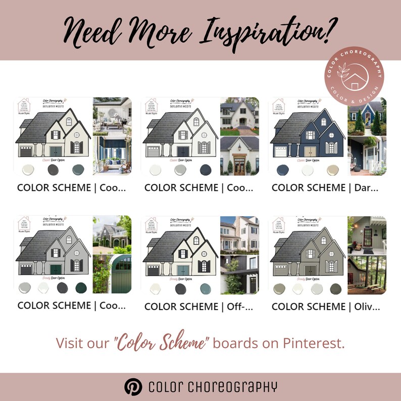 Paint Color Palette Exterior Home Color Scheme Benjamin - Etsy