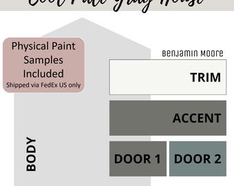 Cool Pale Gray Exterior Home Paint Color Scheme Benjamin Moore Paint Palette Whole House Exterior Color Design Guide Renovation Project Plan