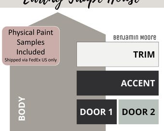 Earthy Taupe Neutral Exterior Home Paint Color Scheme Benjamin Moore Paint Palette Whole House Exterior Color Design Guide Renovation Plan
