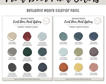 Front Door Exterior Home Paint Color Guide Benjamin Moore Paint Palette Exterior House Design Scheme Renovation Project Planner Curb Appeal