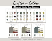 Craftsman Exterior Home Paint Color Scheme Benjamin Moore Paint Selection Color Palette Exterior House Design Color Consult Paint Color Idea