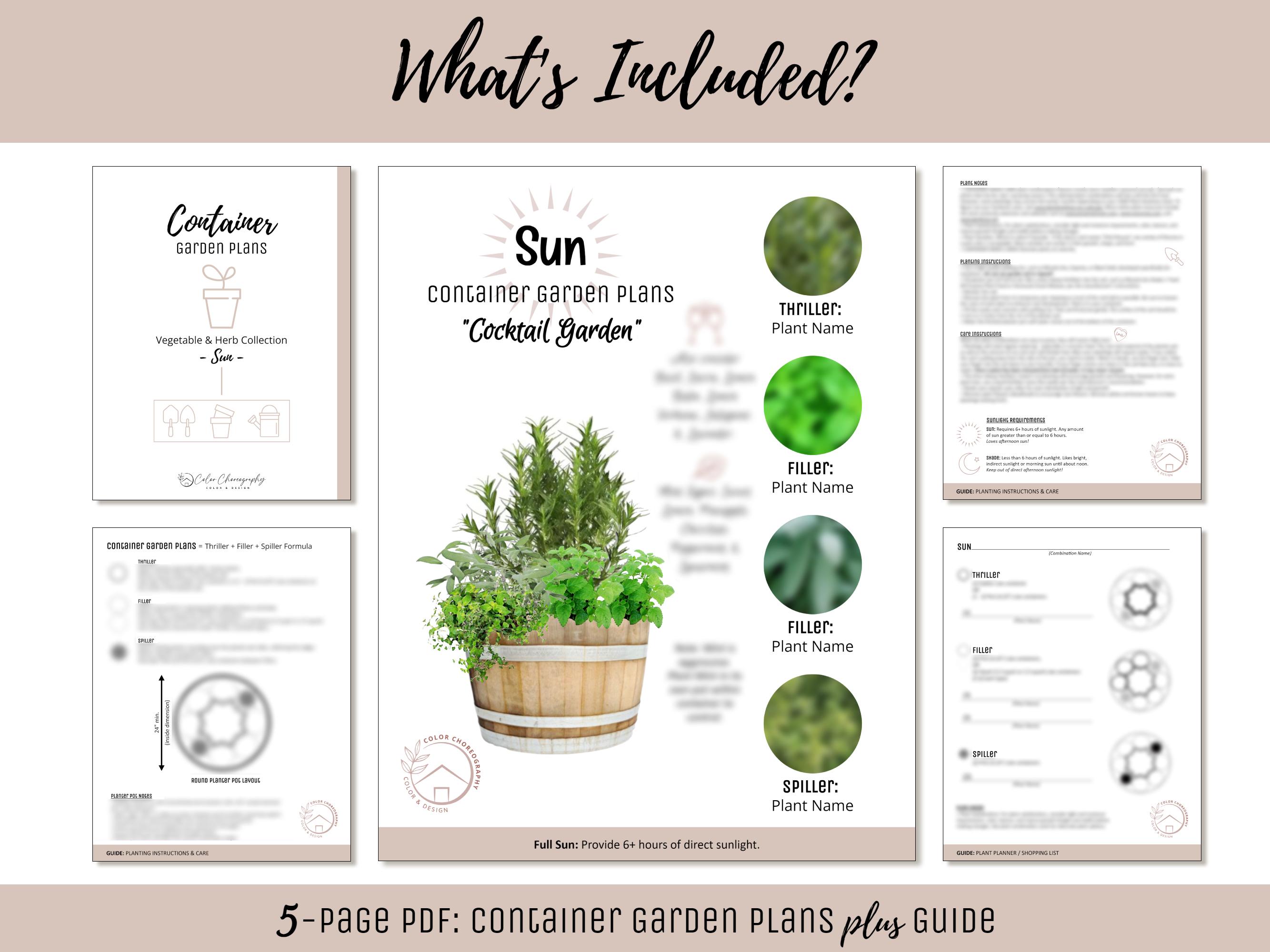 Plano fácil de jardín comestible en contenedores. Diseño de jardín de  hierbas y vegetales. Guía de jardinería para principiantes. Cómo hacer un  plano de huerto. Diseño de jardín de cocina. Jardín con, image size:2667x2000