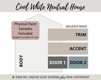 Exterior Home Paint Color Scheme Benjamin Moore Paint Selection Color Palette Whole House Design Color Consult Paint Ideas Cool White