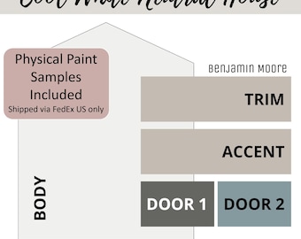 Cool White Neutral Exterior Home Paint Color Scheme Benjamin Moore Paint Palette Whole House Exterior Color Design Guide Renovation Planner