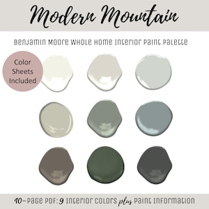 Whole Home Paint Palette Benjamin Moore Modern Mountain Interior Paint Color Scheme House Combination Best-Selling Paint By Room Consult