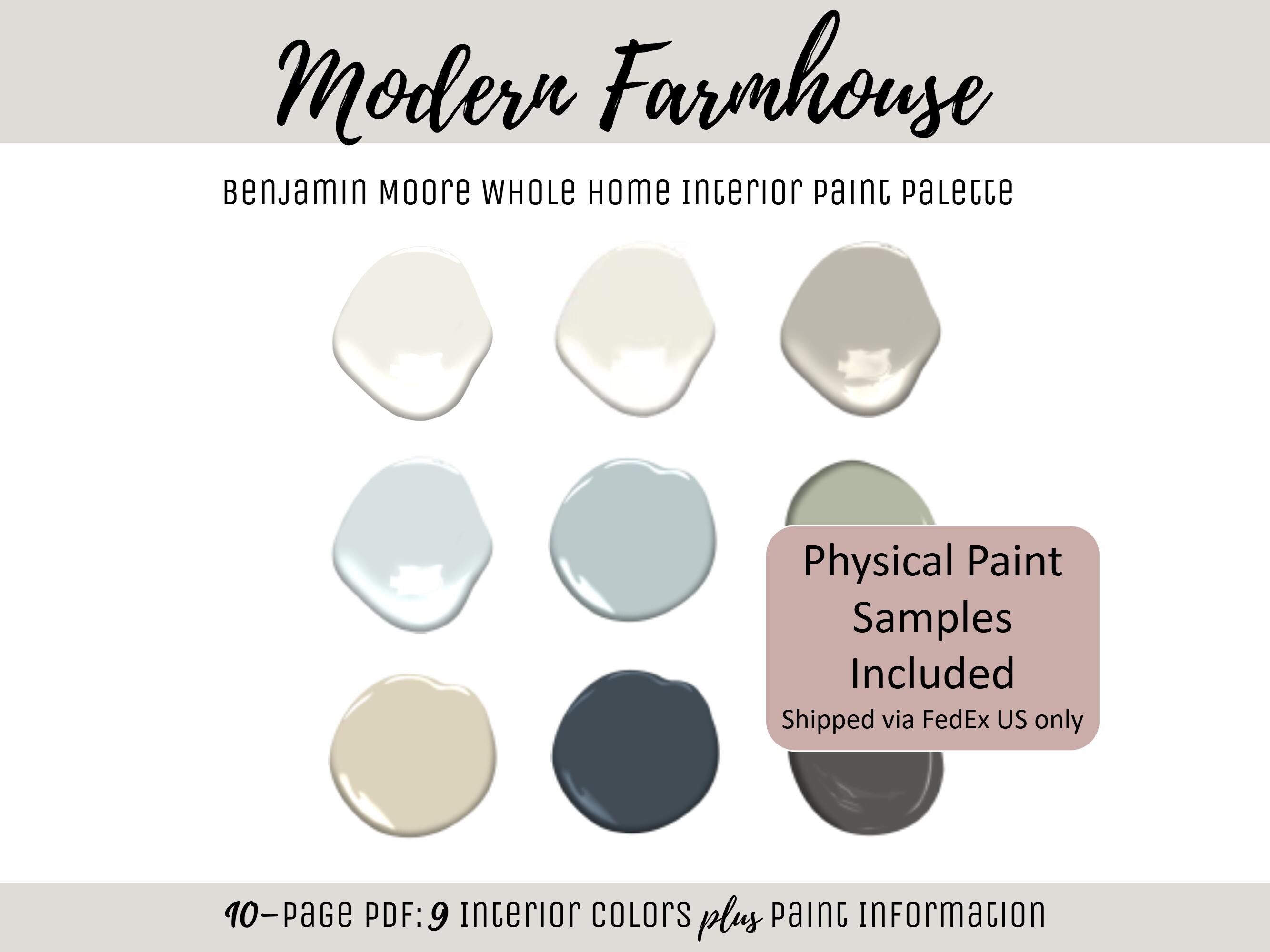 Whole Home Modern Farmhouse Paint Palette Benjamin Moore Interior Color ...