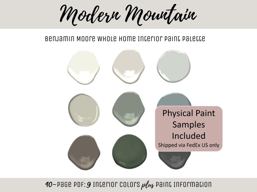 Whole Home Paint Palette Benjamin Moore Modern Mountain Interior Paint ...