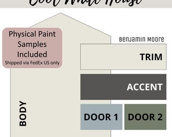 Cool White Exterior Home Paint Color Scheme Benjamin Moore Paint Palette Whole House Exterior Color Design Guide Renovation Project Planner
