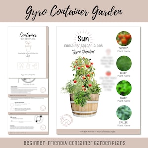 Easy Edible Container Garden Plan Vegetable Herb Garden Design Beginner-Friendly Garden Guide How-To Kitchen Garden Layout Gyro Theme Garden
