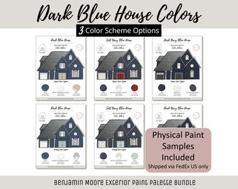 Exterior Home Paint Color Scheme Benjamin Moore Paint Selection Color Palette Exterior Design Color Consult Paint Ideas Blue House Bundle