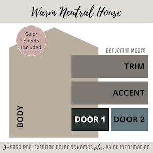 Exterior Home Paint Color Scheme Benjamin Moore Paint Selection Color Palette Exterior House Design Color Consult Paint Ideas Warm Neutral