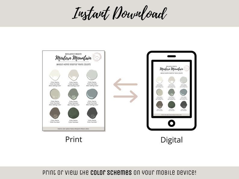 Whole Home Paint Palette Benjamin Moore Modern Mountain Interior Paint ...