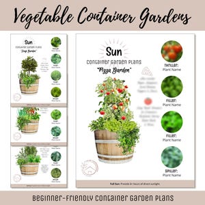 Easy Edible Container Garden Plan Vegetable Herb Garden Design Beginner-Friendly Garden Guide How-To Kitchen Garden Layout Theme Garden