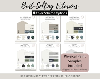 Exterior Home Paint Color Scheme Benjamin Moore Popular Paint Palette Exterior House Design Color Consult Best-Selling Exterior Color Bundle