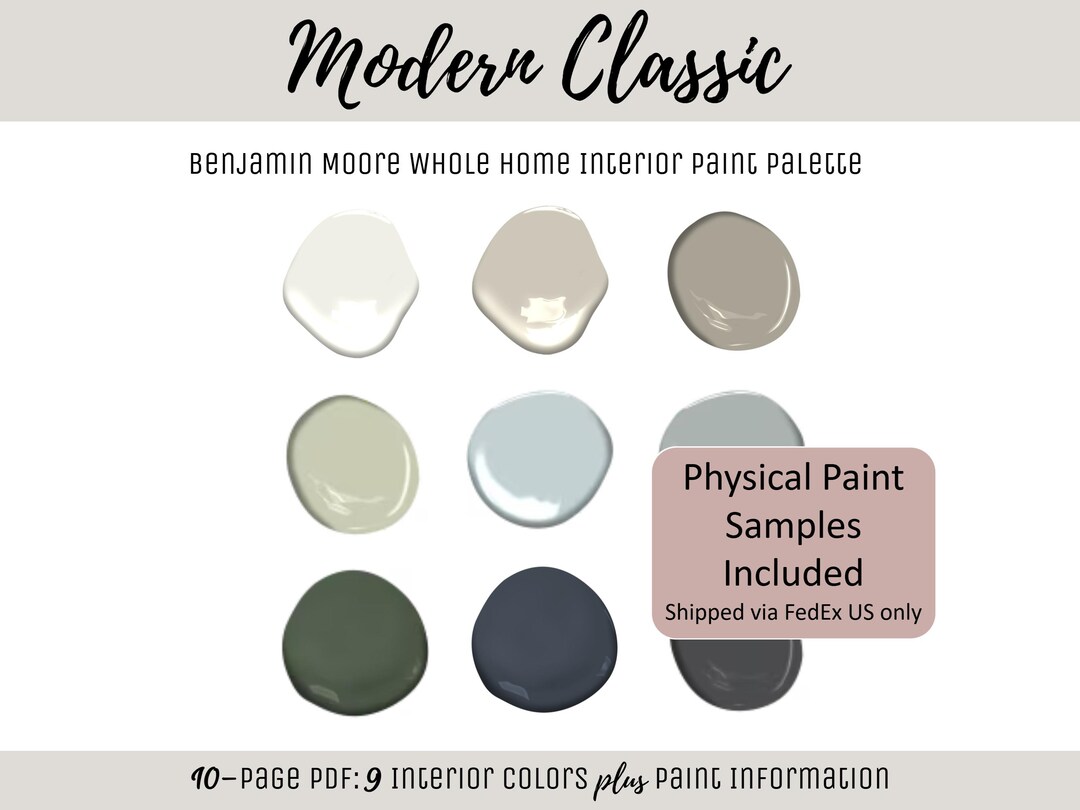 Whole Home Paint Palette Benjamin Moore Modern Classic Interior Paint ...