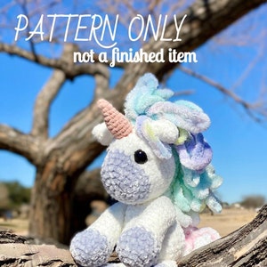 Rainbow Velvet Mini Unicorn Crochet Pattern / Crochet Pattern / PATTERN ONLY / Unicorn / Pastel Rainbow Unicorn image 2