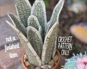 Snake Plant / CROCHET PATTERN / Crocheted Plant / Faux Plant / Plant Mom / Plant Lover Gift