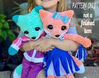 Kammy the Dress Up Fox / CROCHET PATTERN / Fox / Dress Up Doll / outfit tutorial NOT included / outfit sold separately