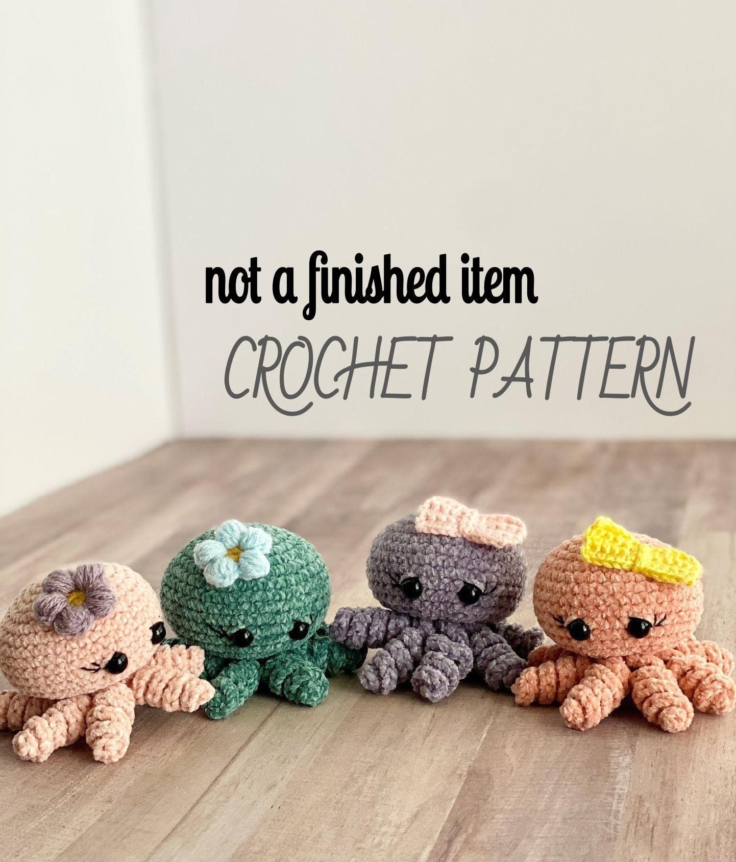 Fuzzy Baby Octopus Crochet Pattern / Baby Octopus / Crochet Etsy