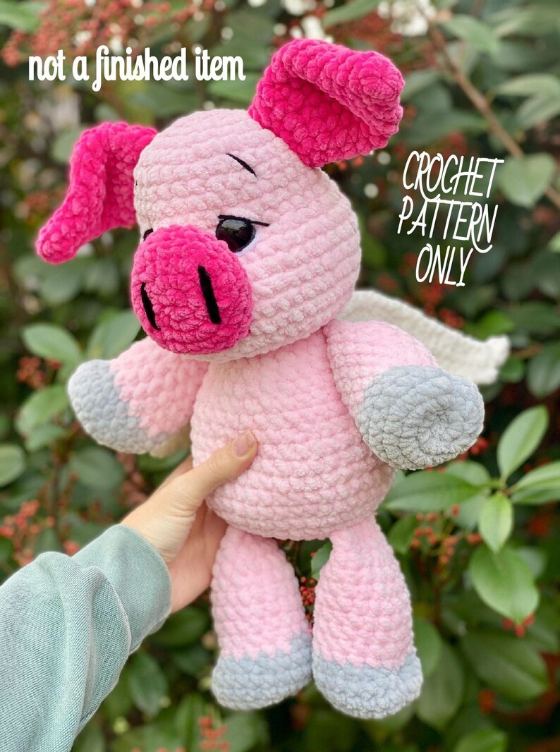 Fabulous Flying Pig / CROCHET PATTERN / Angel Pig / Flying Pig Etsy