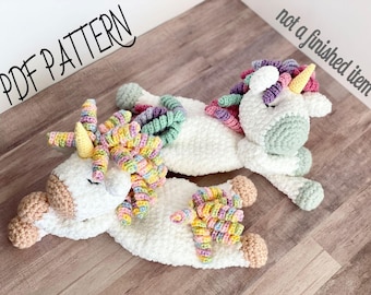 Sleepy Unicorn Ragdoll Crochet Pattern / Crochet Pattern / Lovey / Unicorn / Crochet Toy / PATTERN ONLY