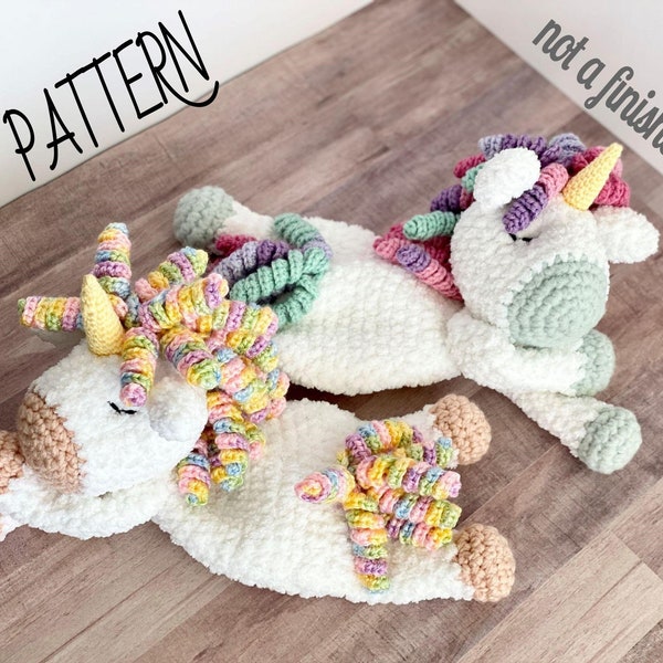 Sleepy Unicorn Ragdoll Crochet Pattern / Crochet Pattern / Lovey / Unicorn / Crochet Toy / PATTERN ONLY