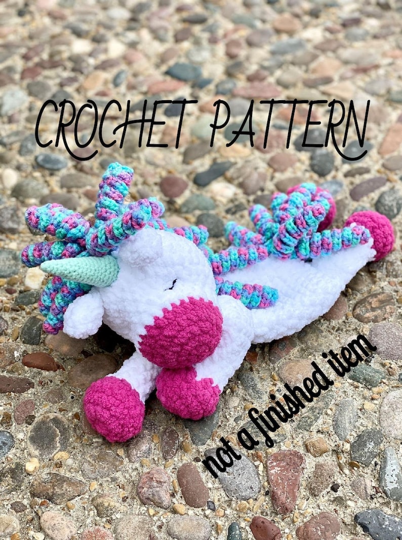 Sleepy Unicorn Ragdoll Crochet Pattern / Crochet Pattern / Lovey / Unicorn / Crochet Toy / PATTERN ONLY image 3
