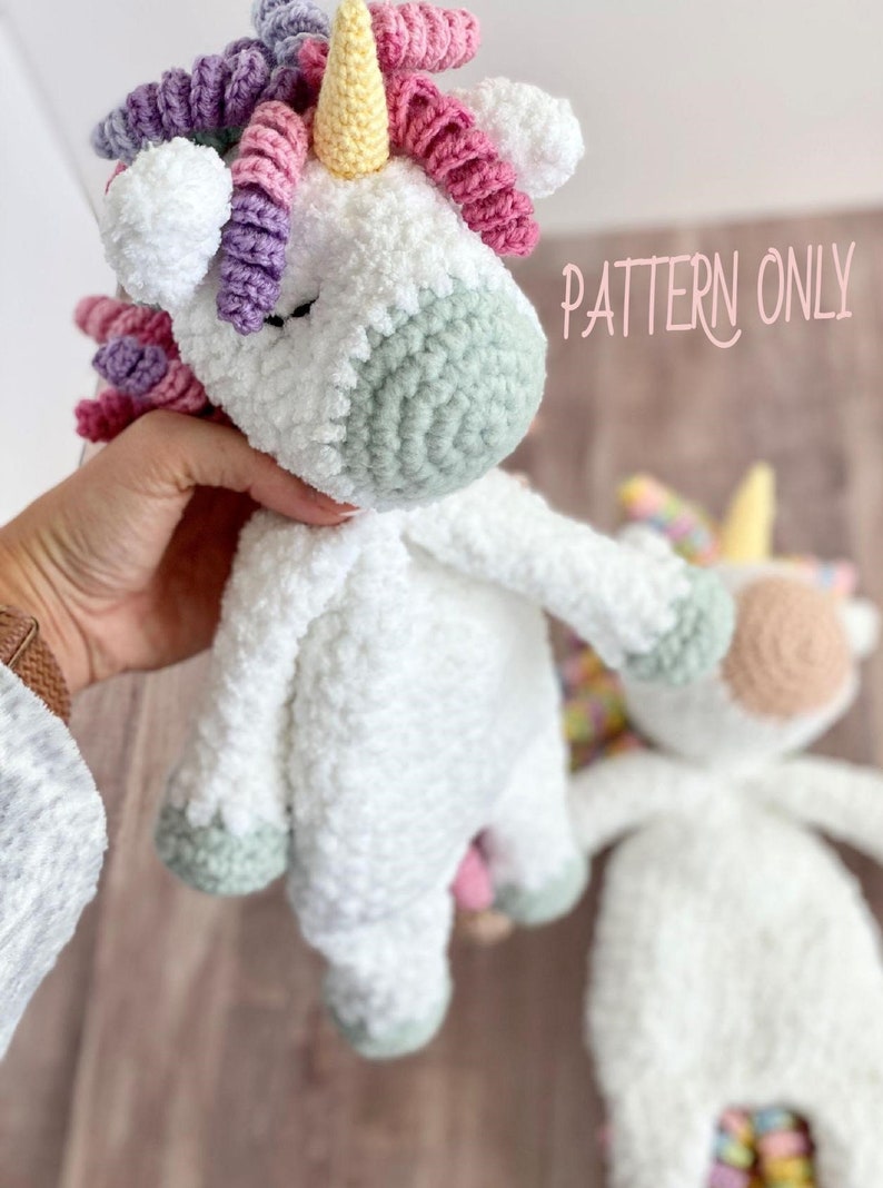 Sleepy Unicorn Ragdoll Crochet Pattern / Crochet Pattern / Lovey / Unicorn / Crochet Toy / PATTERN ONLY image 6