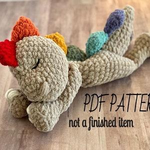 Sleepy Snuggle-saurus Rag Doll Crochet PATTERN / Rag Doll Pattern / Baby Lovey / Dino Lovey / Baby Gift / Dinosaur Toy / Dino Crochet