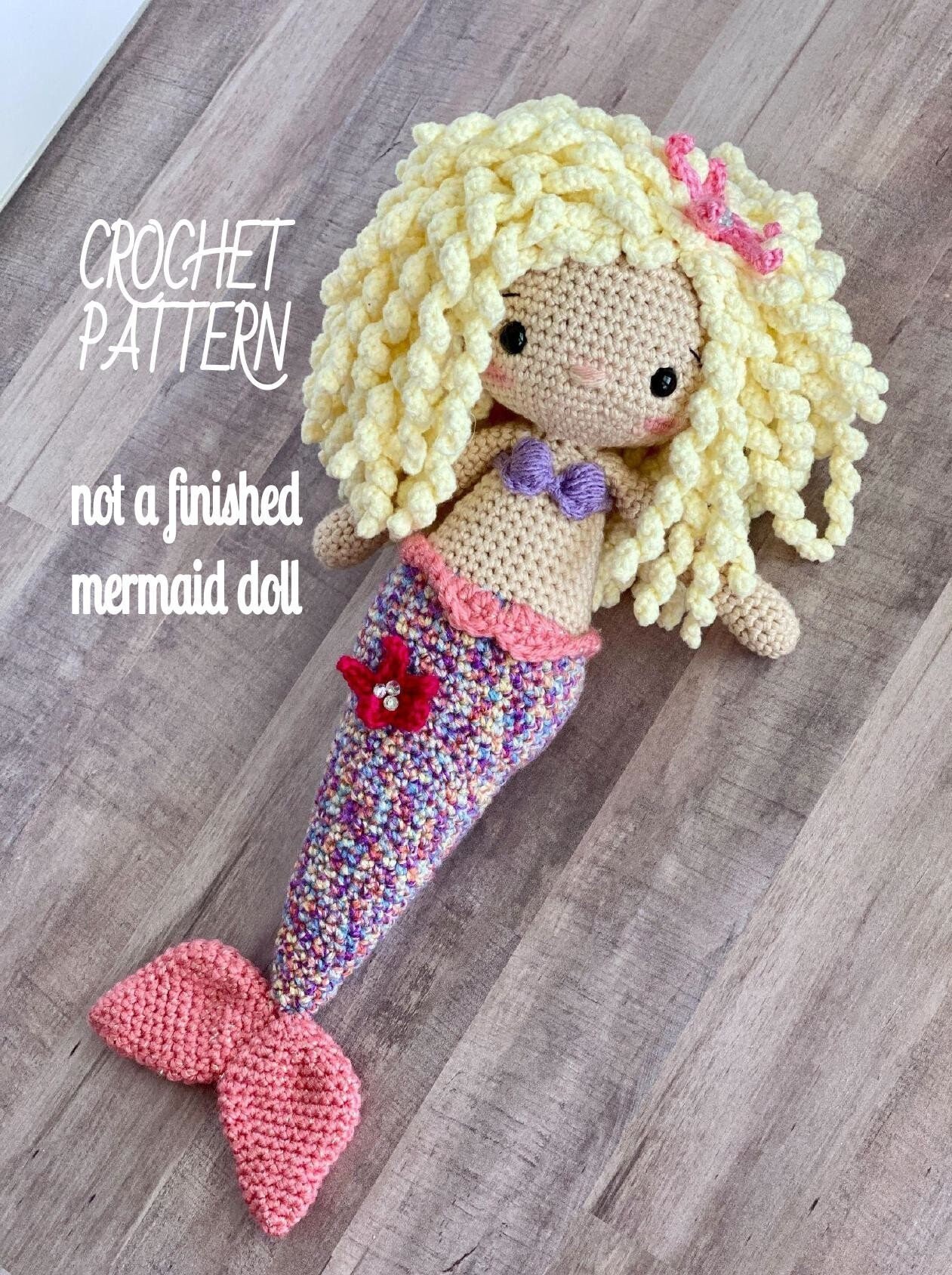Mermaid Doll PATTERN / Crochet Pattern / Mermaid / Doll / Crochet Doll / Mermaid Pattern