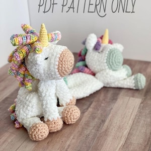 Sleepy Unicorn Ragdoll Crochet Pattern / Crochet Pattern / Lovey / Unicorn / Crochet Toy / PATTERN ONLY image 2