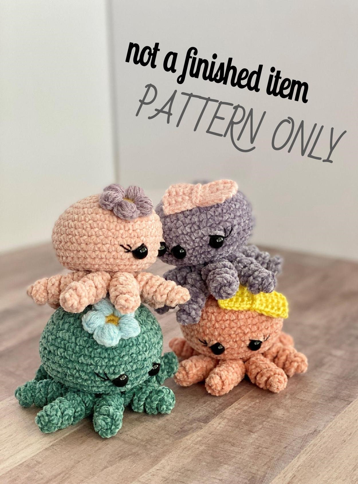 Fuzzy Baby Octopus Crochet Pattern / Baby Octopus / Crochet Etsy