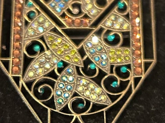 Vintage RARE Anne Koplik Art Deco Style Brooch - … - image 4