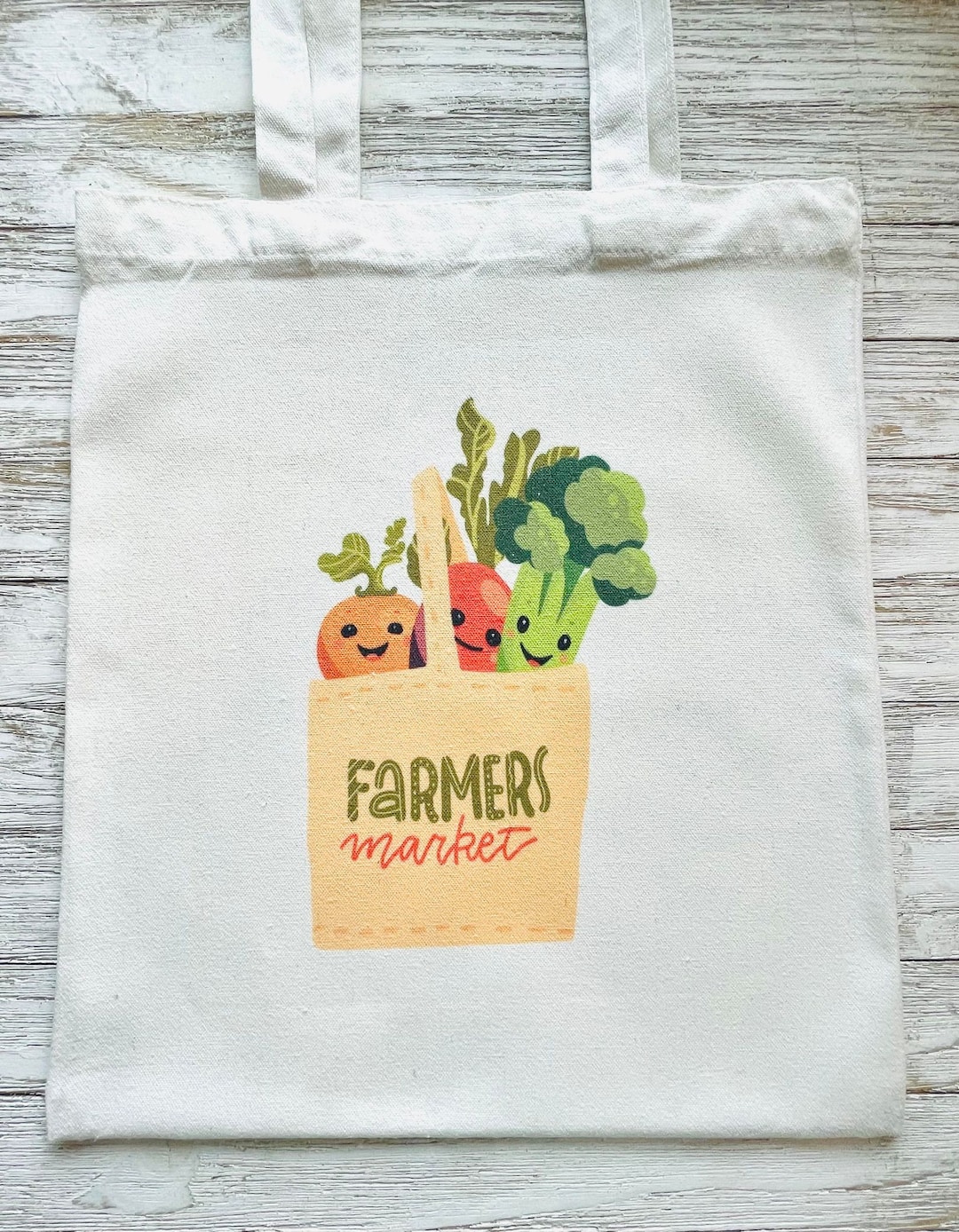 CafePress Farmers' Market Canvas Tote Bag - Reusable Shopping Bag, Natural, Two Size Options - View #2