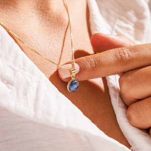 Blue Kyanite Necklace  • Kyanite Aries, Taurus & Libra Necklace • September Birthstone • Customize Kyanite Gemstone Jewelry • Gift for Her