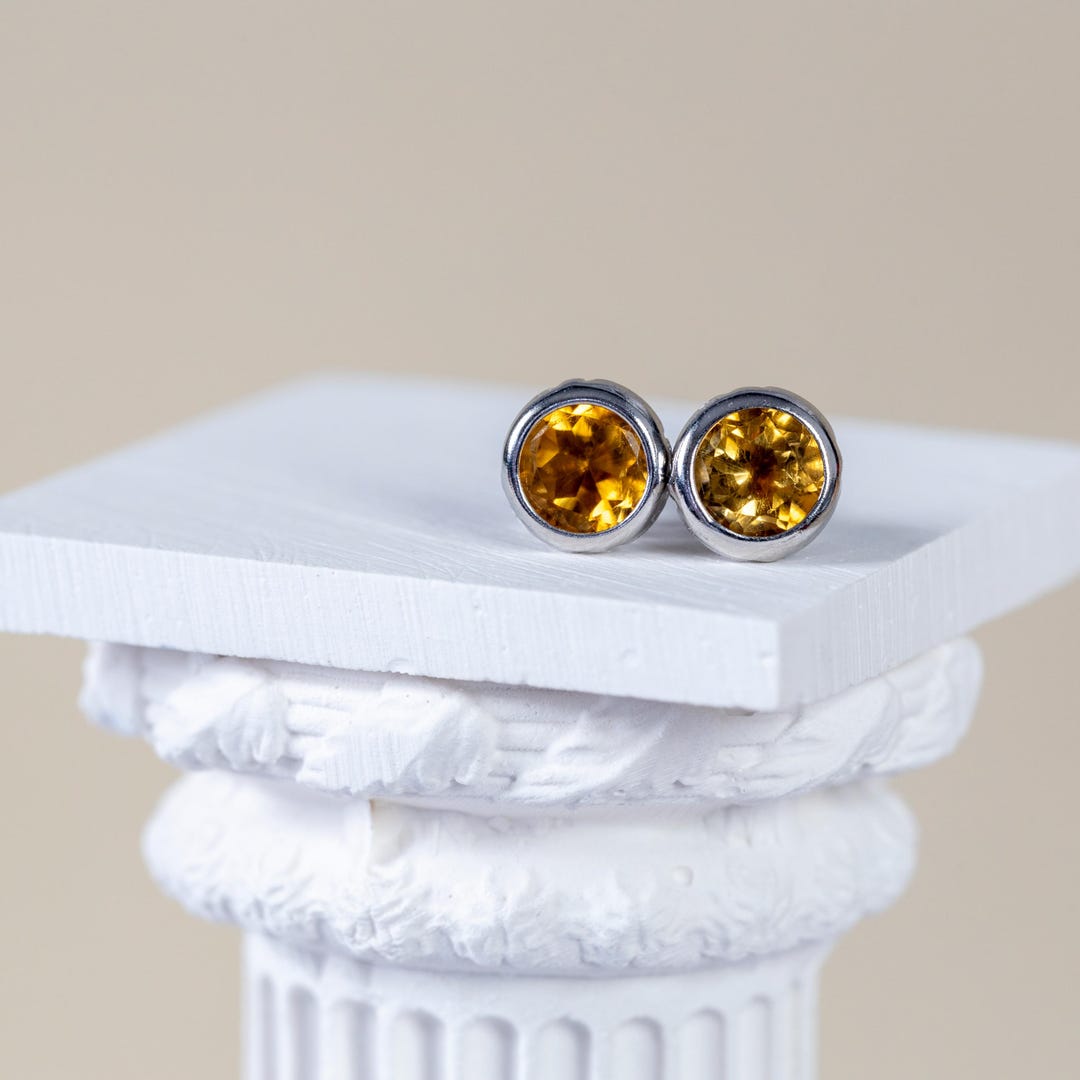 November Birthstone Stud Earrings