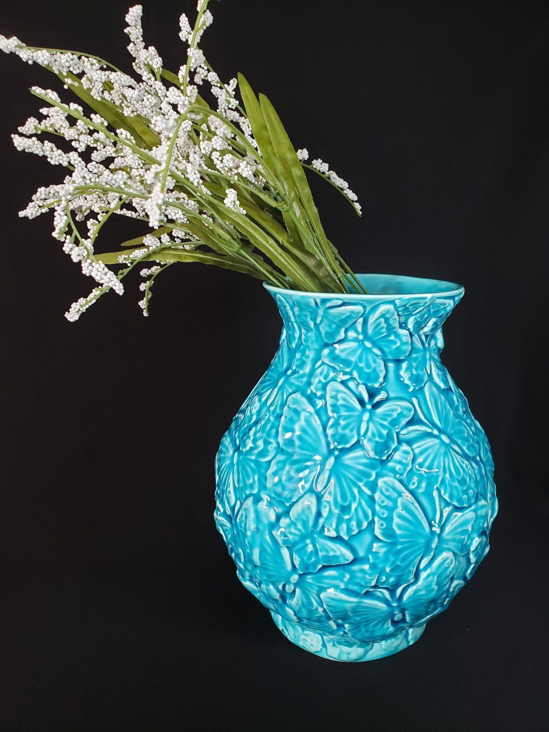 Gardeners Eden Vase/turquoise Vase/home Decor/made in Portugal Etsy