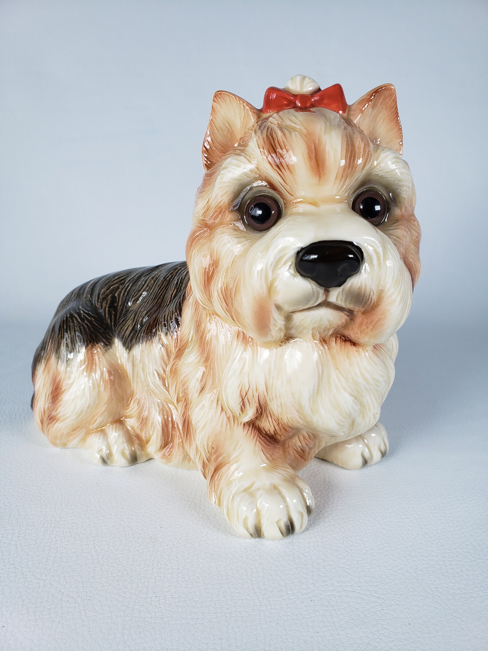 Vintage Porcelain Yorkie Dog Figurine Norcrest Japan Etsy