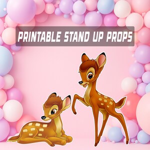 Bambi Deer Prop Bundle, Party Decoration, Bambi Theme Party, Bambi Birthday Party standee, Instant Digital Download