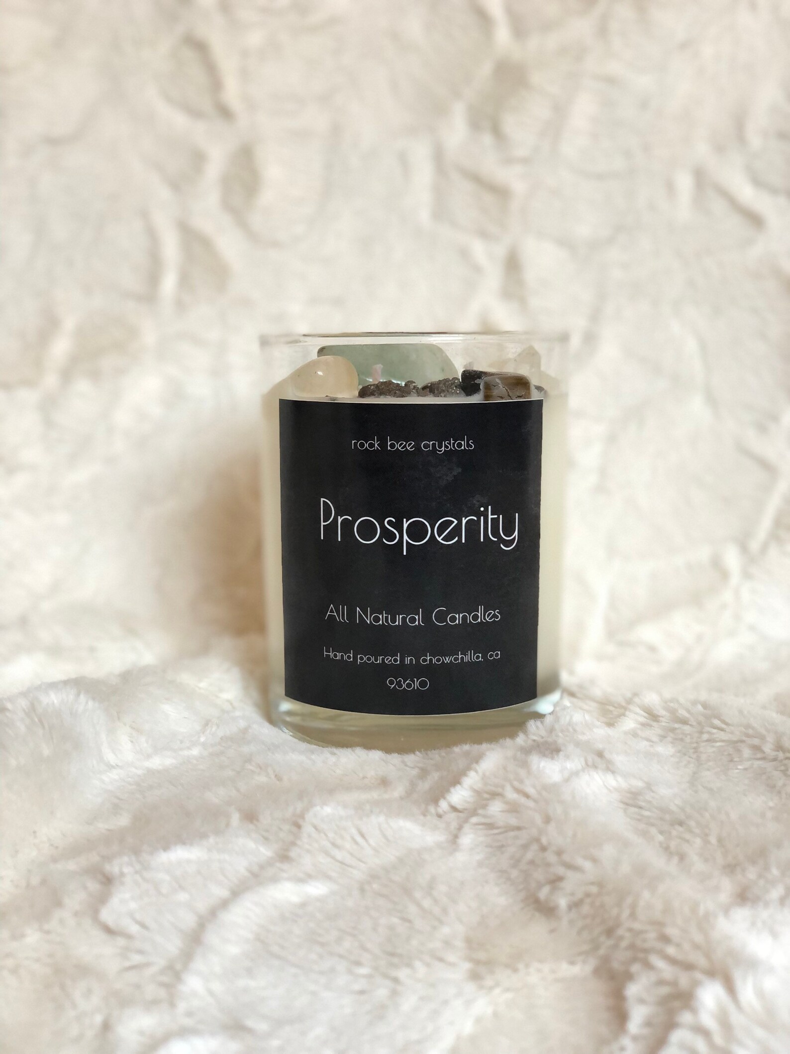 Prosperity Candle Crystal Candle Aromatherapy Candles Etsy