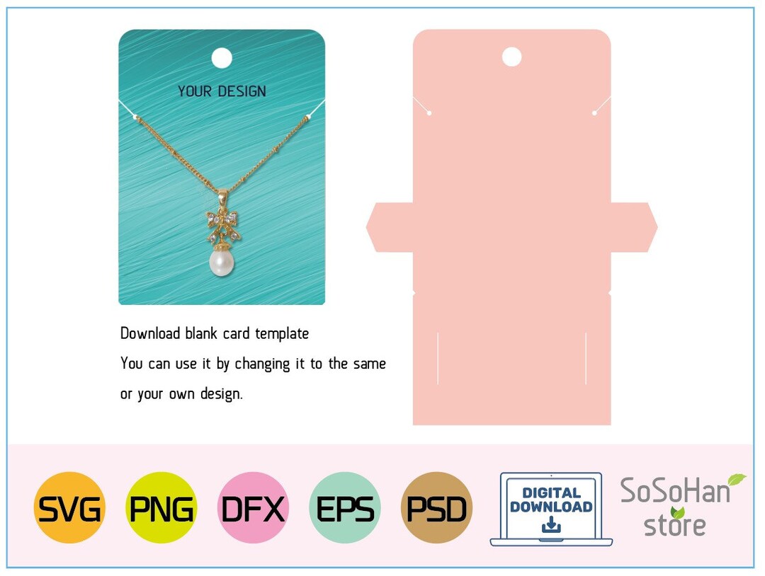 Necklace display cards svg, Necklace cards template svg, Necklace dxf By  MagicArtLab